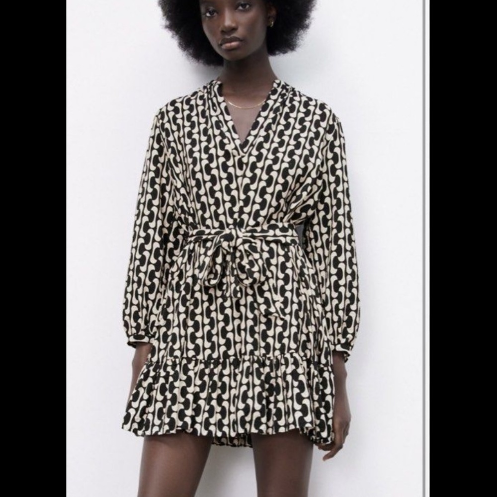 Pattern mini dress